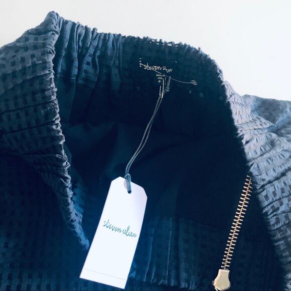 NEW Steven Alan 'Dahlia' Women's X-Small Zipper Full Circle Skirt Navy Blue - Picture 8 of 13